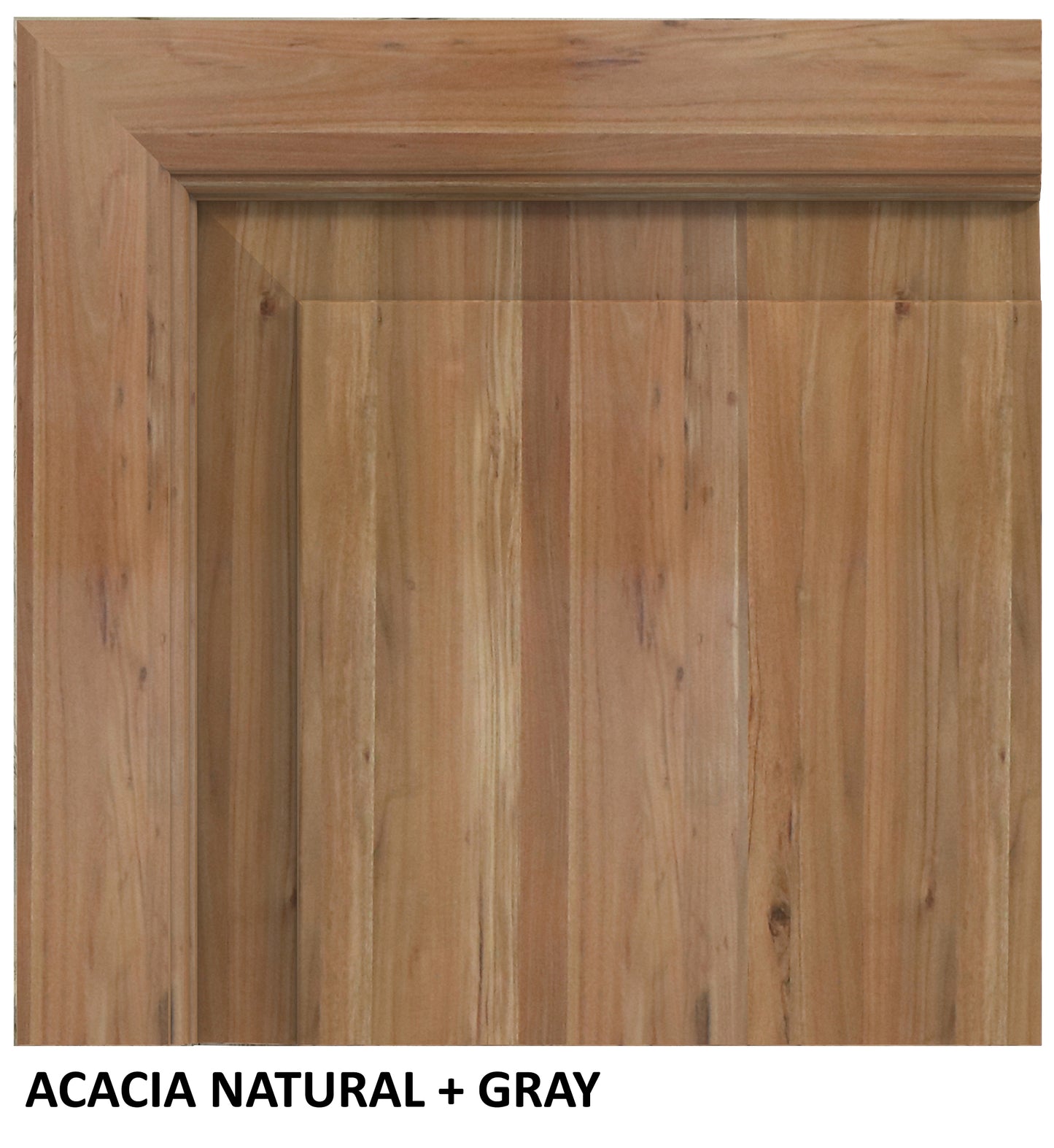 Malcolm 96" Acacia Live Edge Dining Bench - Natural + Gray