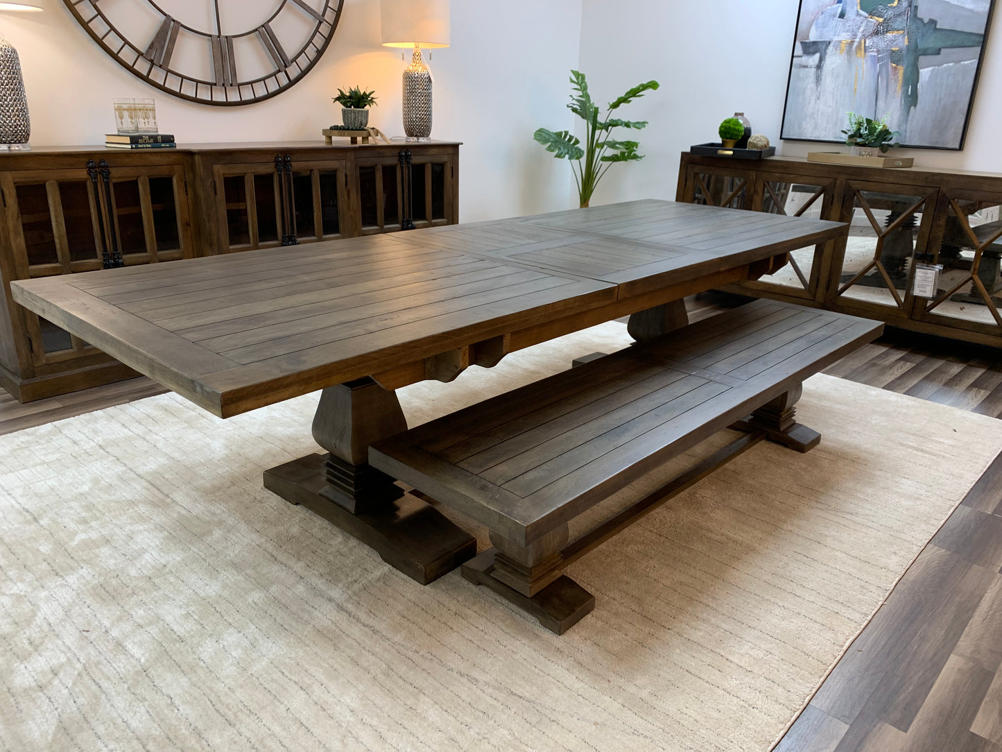 Constantine 96" - 120" Extension Dining Table - Distressed Natural