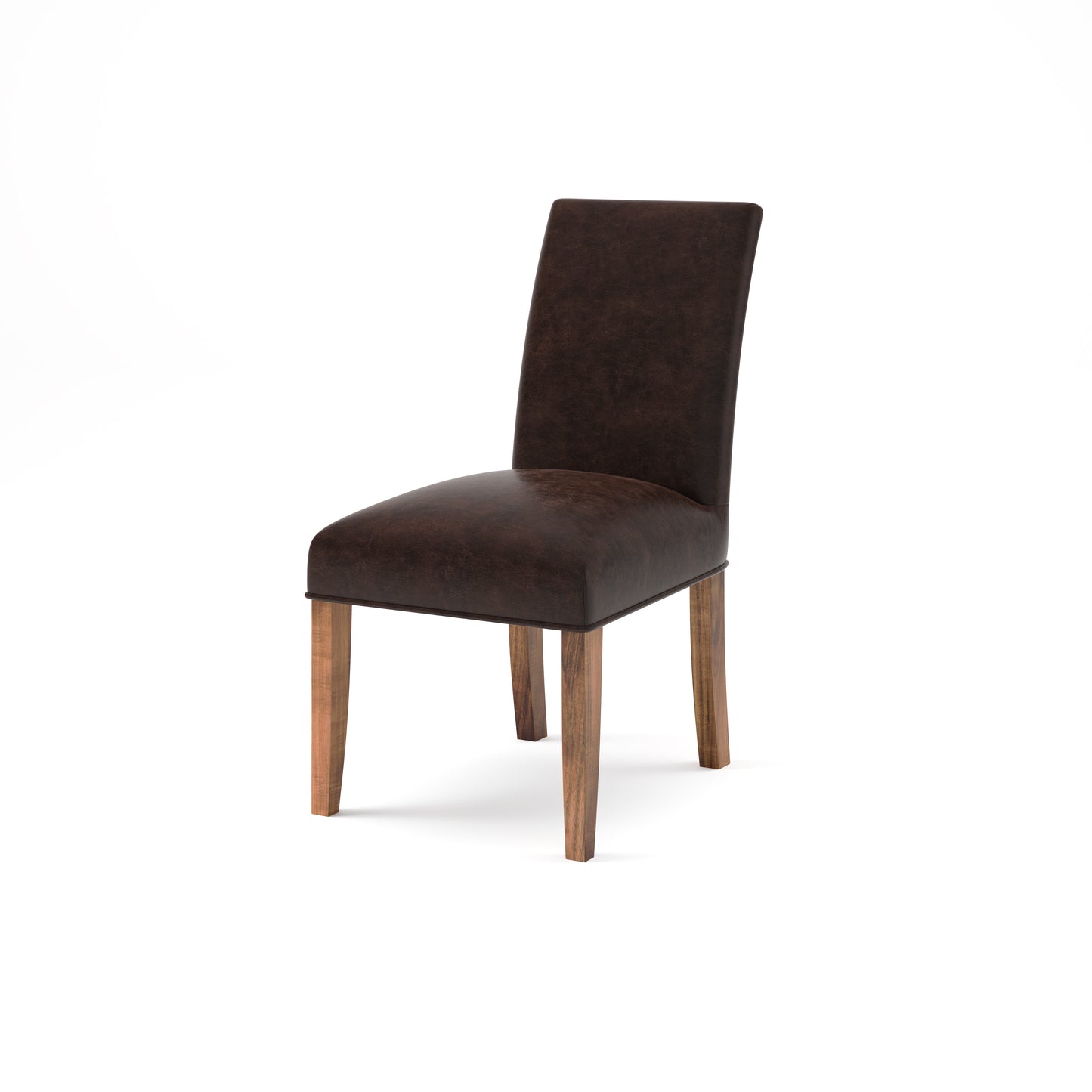 Jonas Top Grain Leather Dining Chair - Tobacco + Natural & Smoke