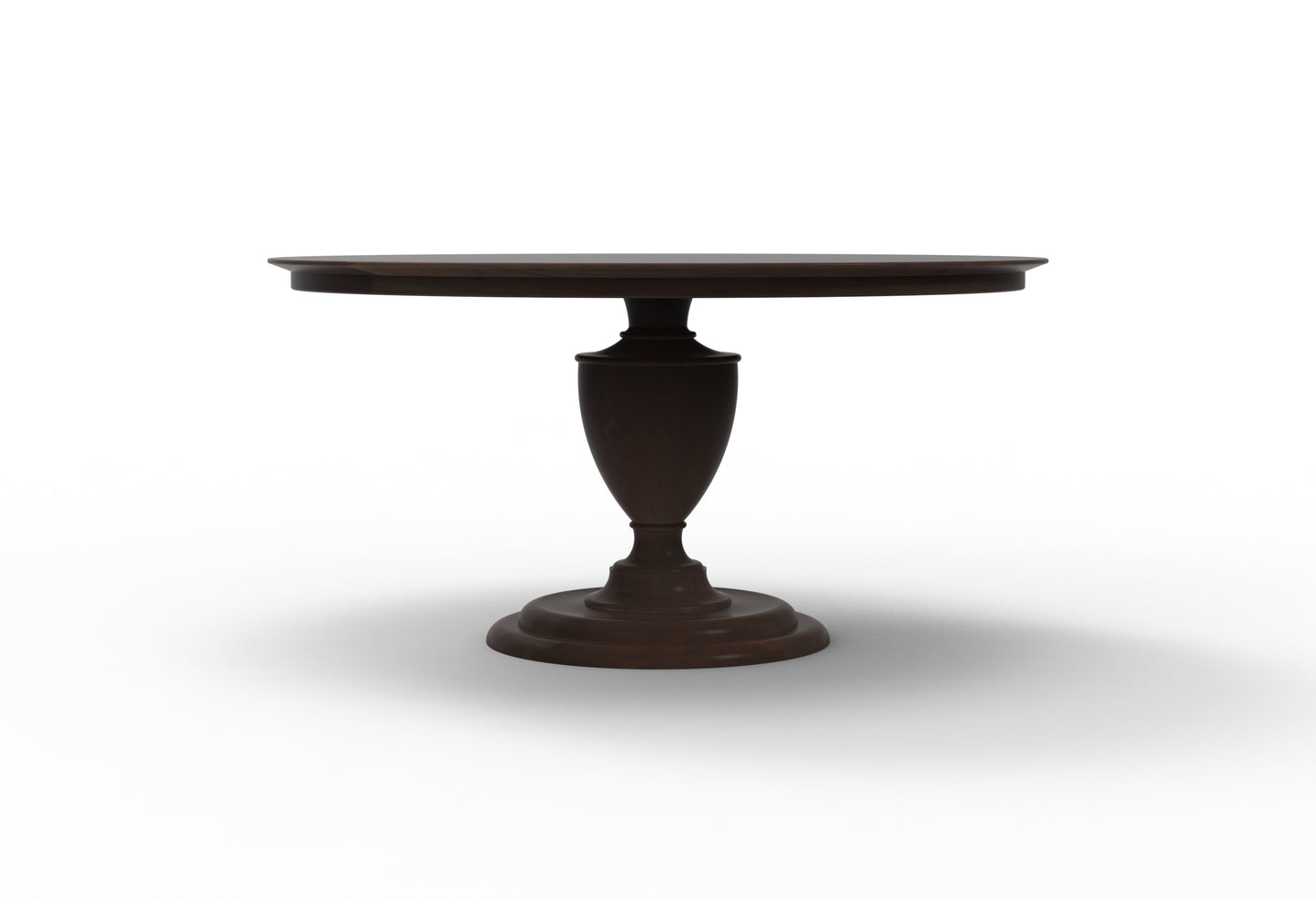 Clancy 60" Acacia Round Pedestal Dining Table - Natural + Black