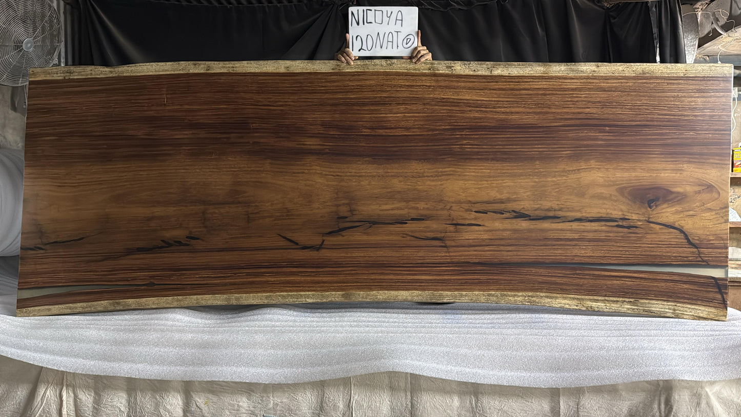 Nicoya 120" Guanacaste Live Edge Dining Table - Natural - SN589
