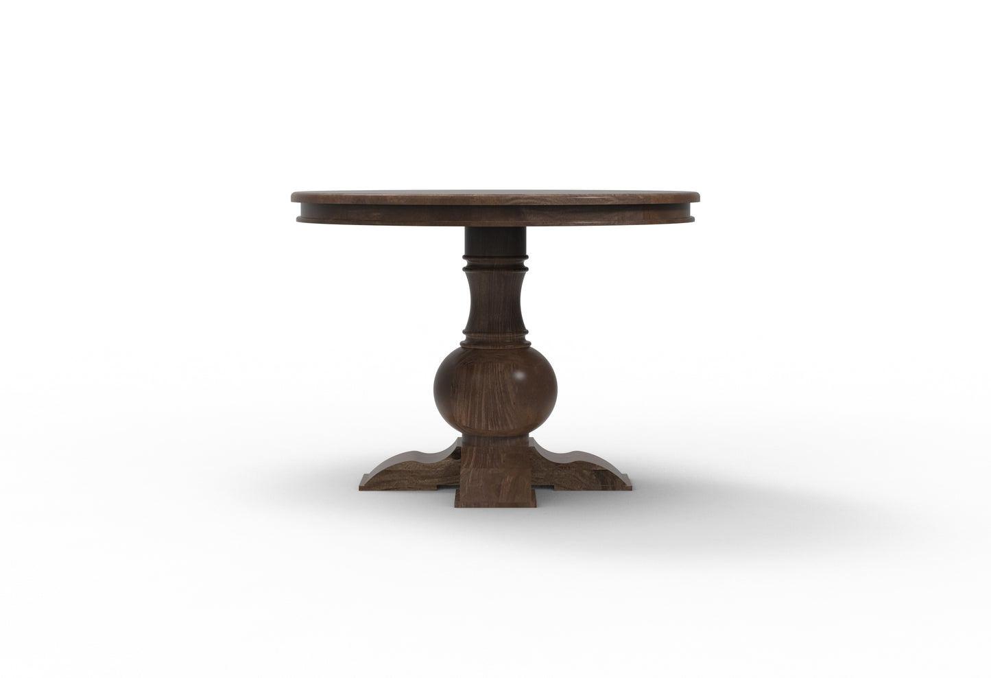 Weston 42" Acacia Round Dining Table - Natural + Smoke