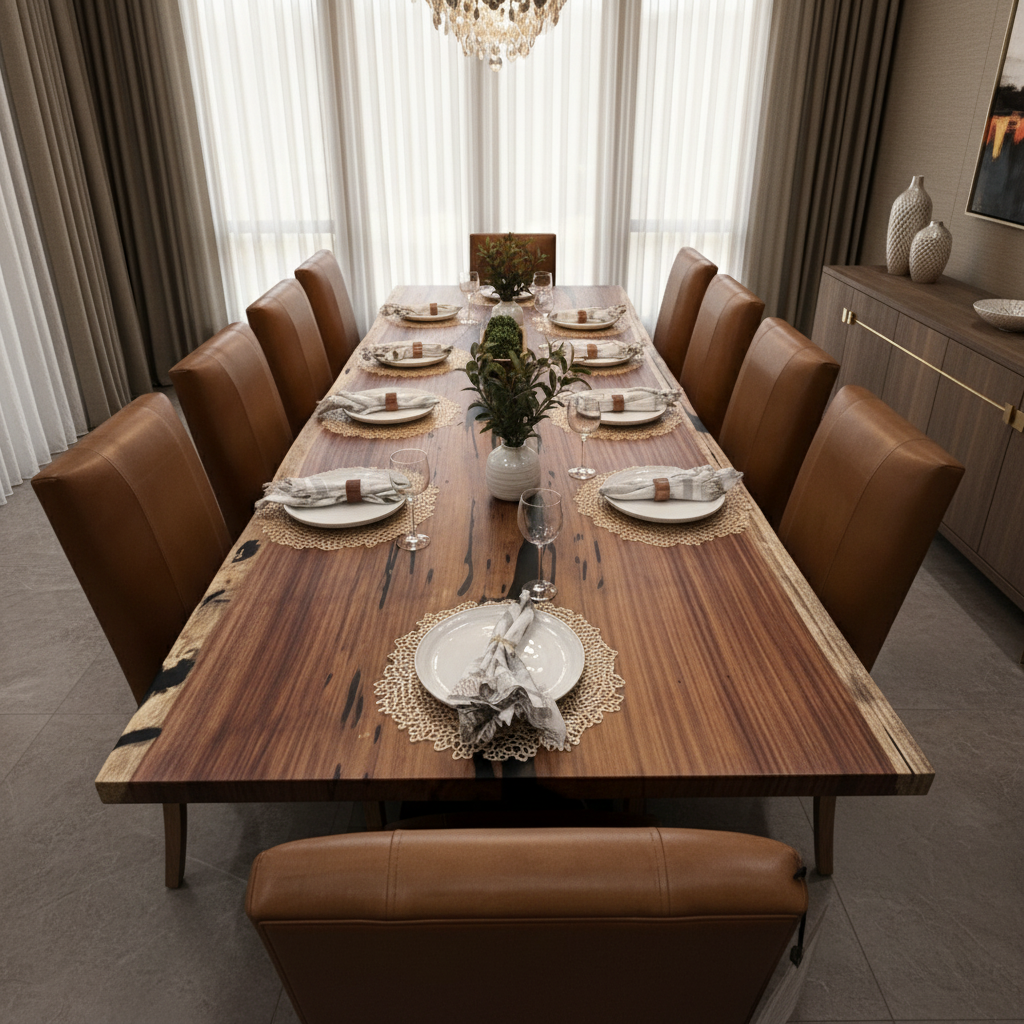GUANACASTE Single Solid Slab Dining Tables