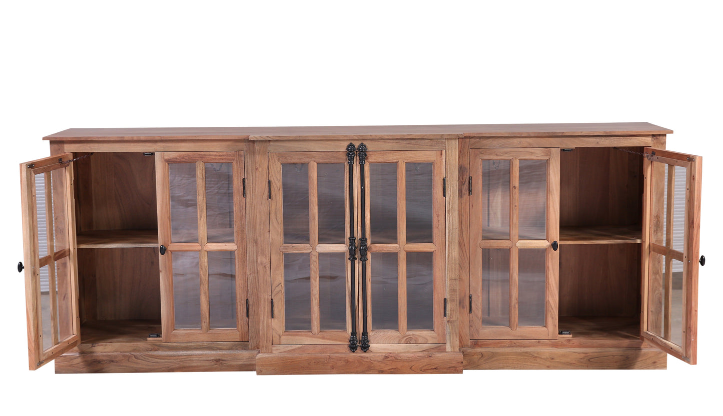 Billings 100" Breakfront 6 Door Sideboard - Natural