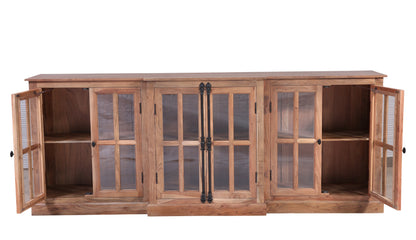 Billings 100" Breakfront 6 Door Sideboard - Natural