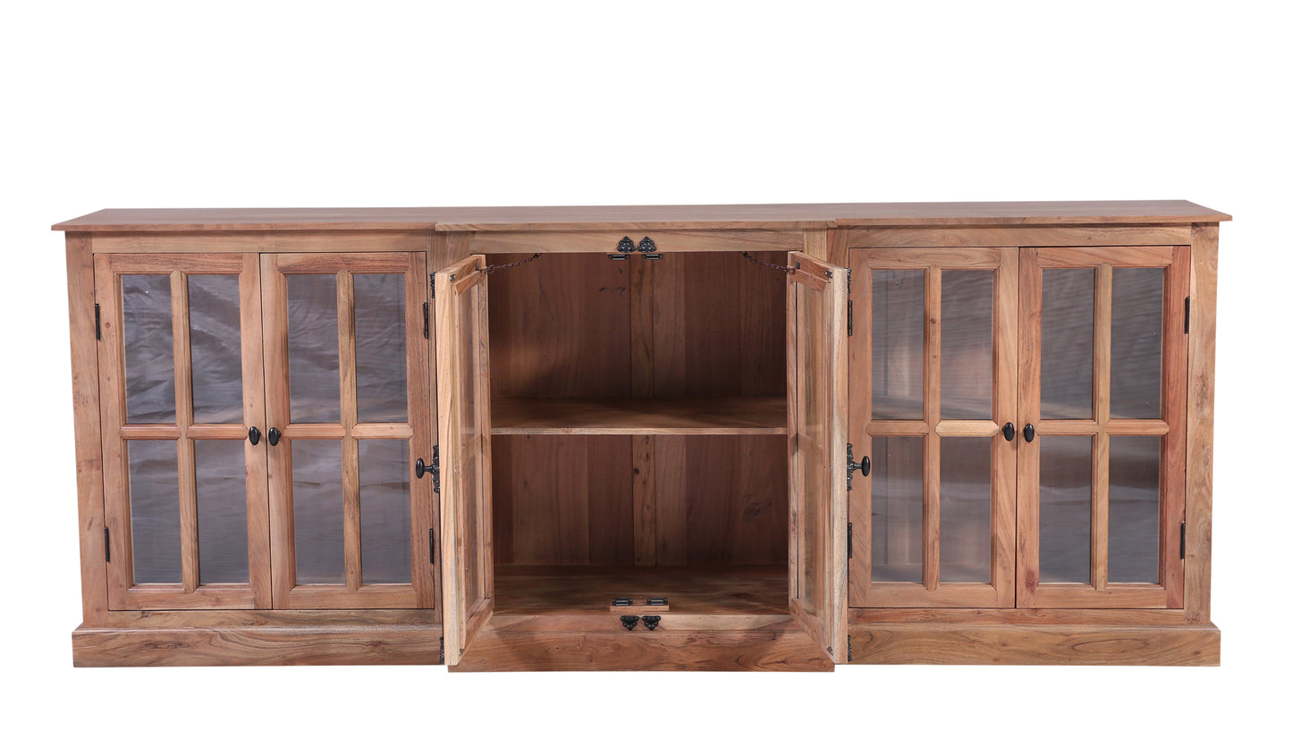 Billings 100" Breakfront 6 Door Sideboard - Natural