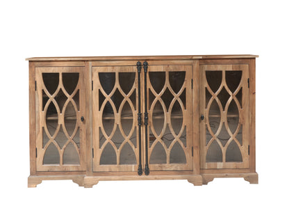 Clarissa 72" Acacia 4 Door Breakfront Sideboard - Natural