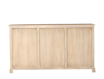 Clarissa 72" Acacia 4 Door Breakfront Sideboard - New White Wash