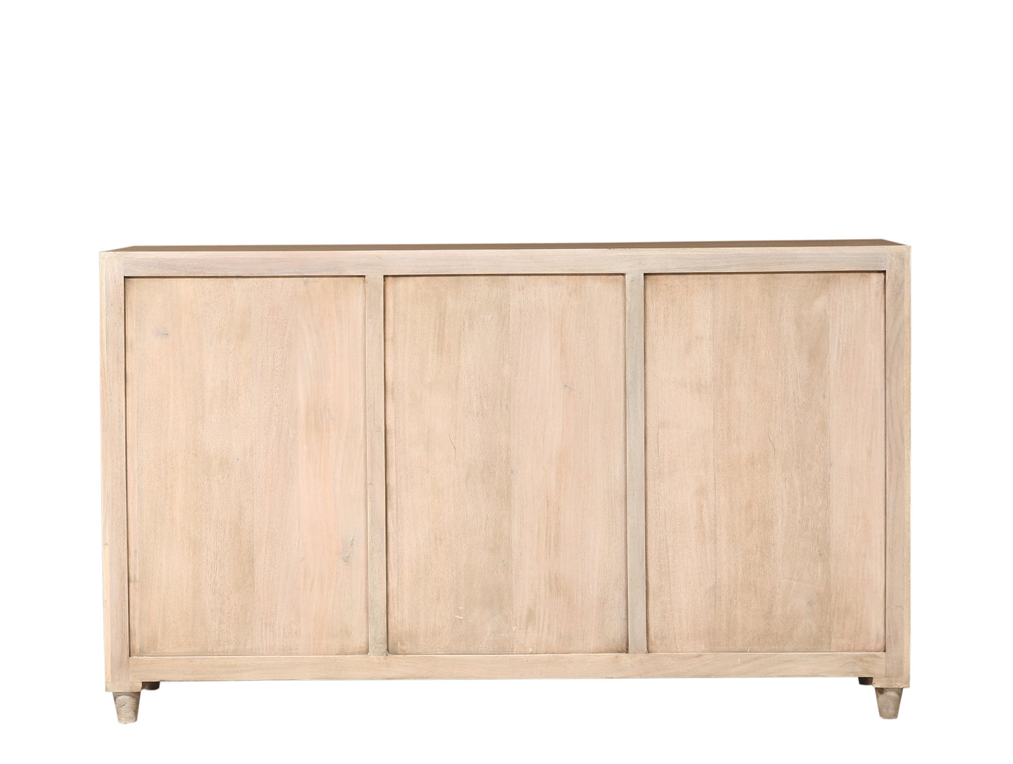 Dominic 71" Acacia 4 Door Glass Front Sideboard - New White Wash