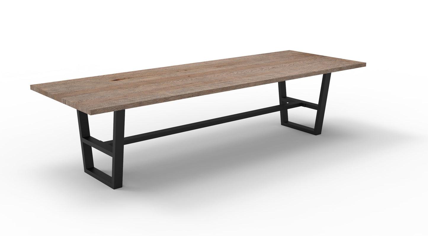 Wallace 120" Oak Dining Table - Sandblasted Natural