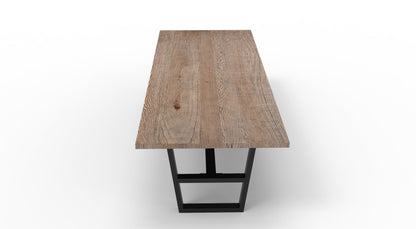 Wallace 120" Oak Dining Table - Sandblasted Natural