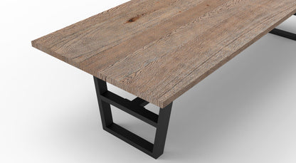 Wallace 120" Oak Dining Table - Sandblasted Natural