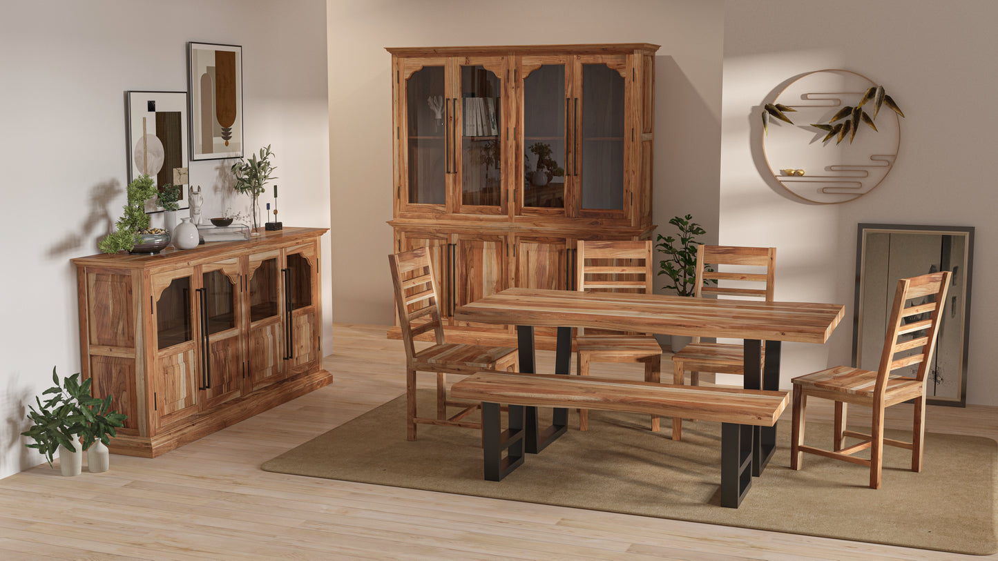 Malcolm Acacia 72" Live Edge Dining Table - Natural