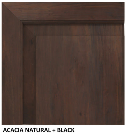 Malcolm 96" Acacia Live Edge Dining Bench - Natural + Black