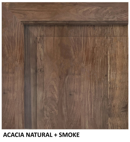 Maxwell Acacia 108" Dining Table - Natural + Smoke