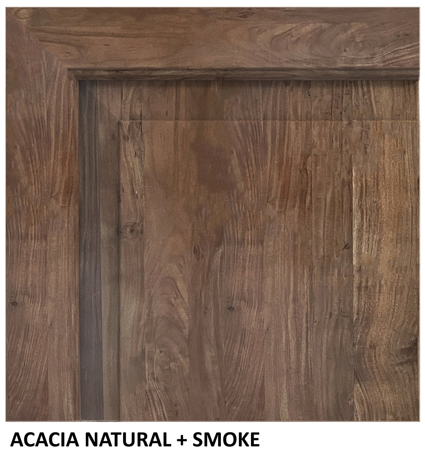 Maxwell Acacia 54" Square Dining Table - Natural + Smoke