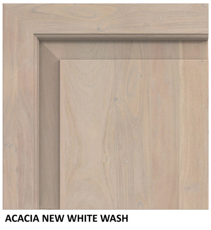 Malcolm Acacia 40" Square Live Edge Coffee Table - New White Wash