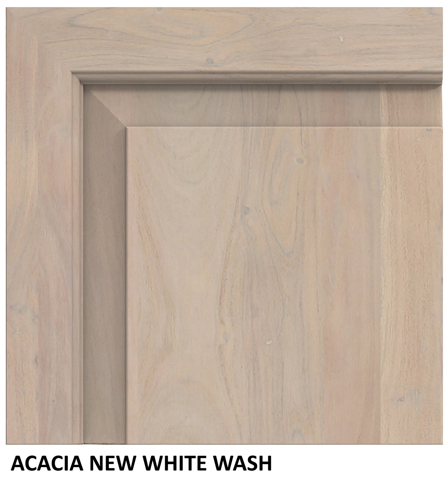 Dominic 71" Acacia 4 Door Glass Front Sideboard - New White Wash