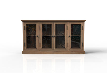 Wilhelm 76" 4 Door Sideboard - Natural + Gray