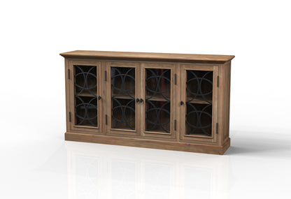 Wilhelm 76" 4 Door Sideboard - Natural + Gray