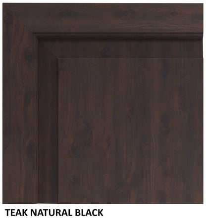 Bartholomew 72" Teak Live Edge Dining Table - Natural + Black