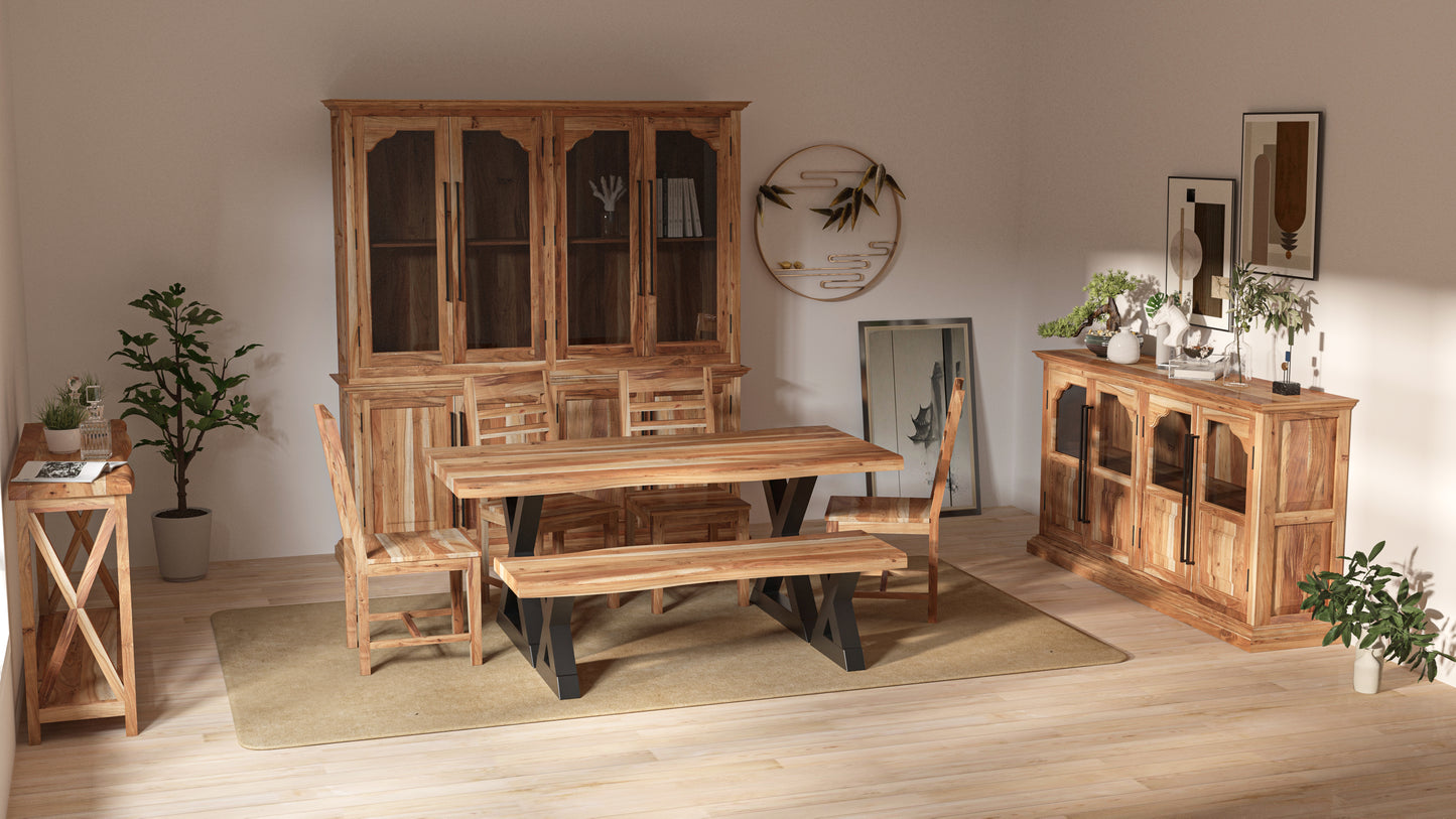 Malcolm Acacia 72" Live Edge Dining Table - Natural