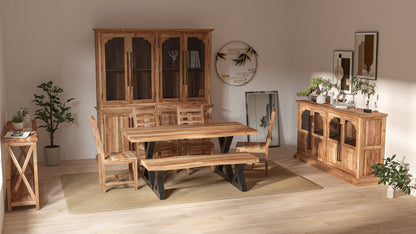 Malcolm Acacia 72" Live Edge Dining Table - Natural