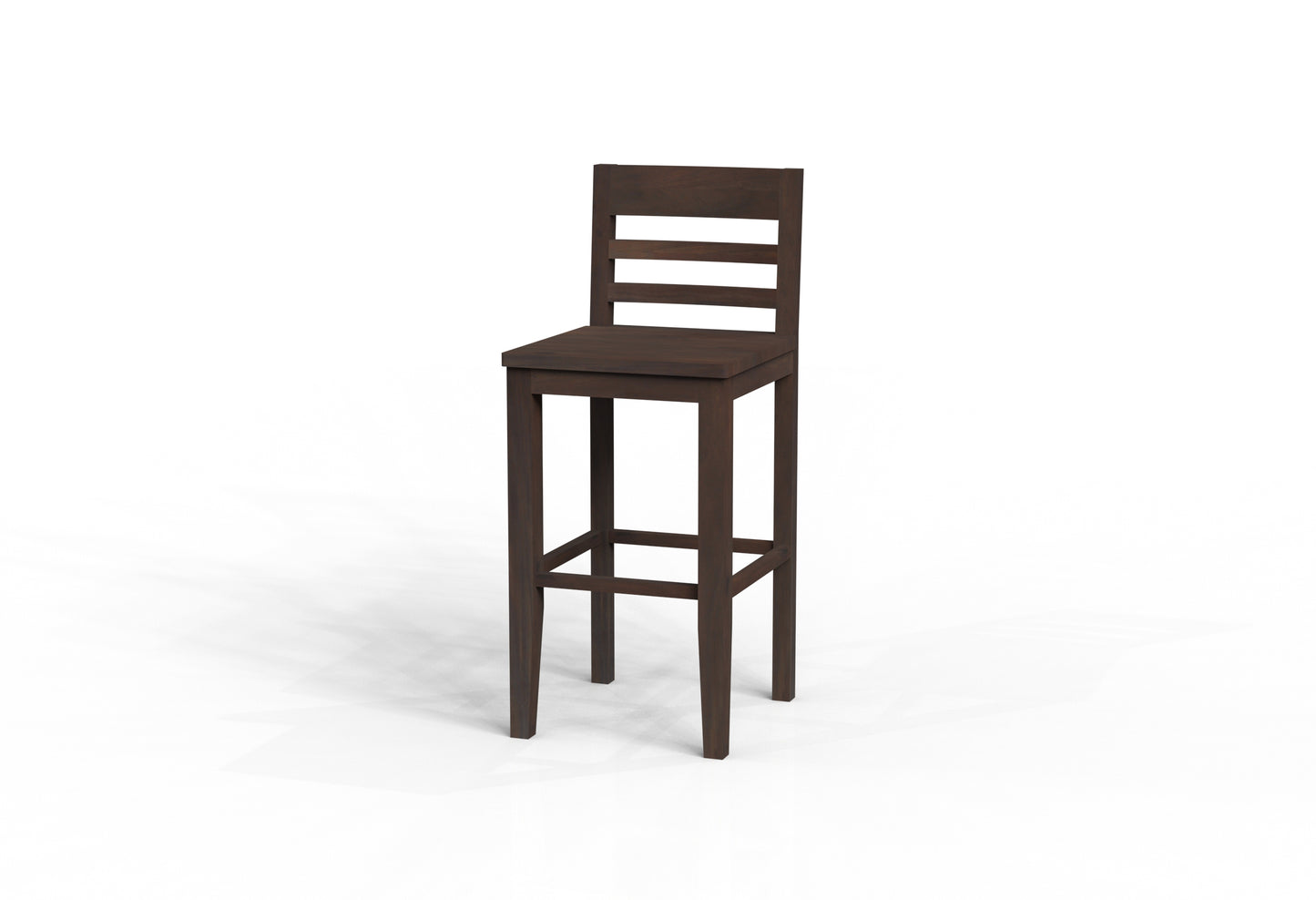 Malcolm Acacia Ladderback Bar Stool - Natural + Black