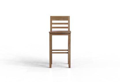 Malcolm Acacia Ladderback Bar Stool - Natural + Gray