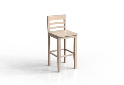 Malcolm Acacia Ladderback Bar Stool - New White Wash