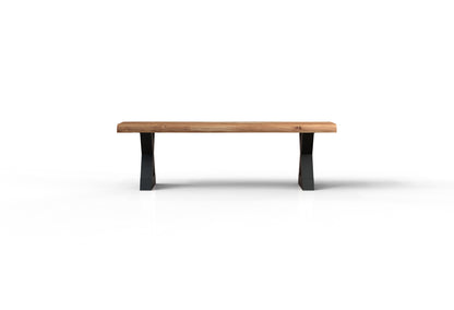 Malcolm 60" Acacia Live Edge Dining Bench - Natural
