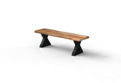 Malcolm 60" Acacia Live Edge Dining Bench - Natural