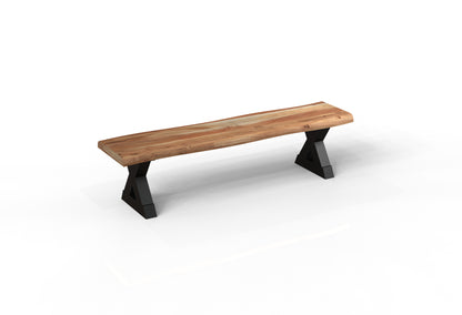 Malcolm 72" Acacia Live Edge Dining Bench - Natural