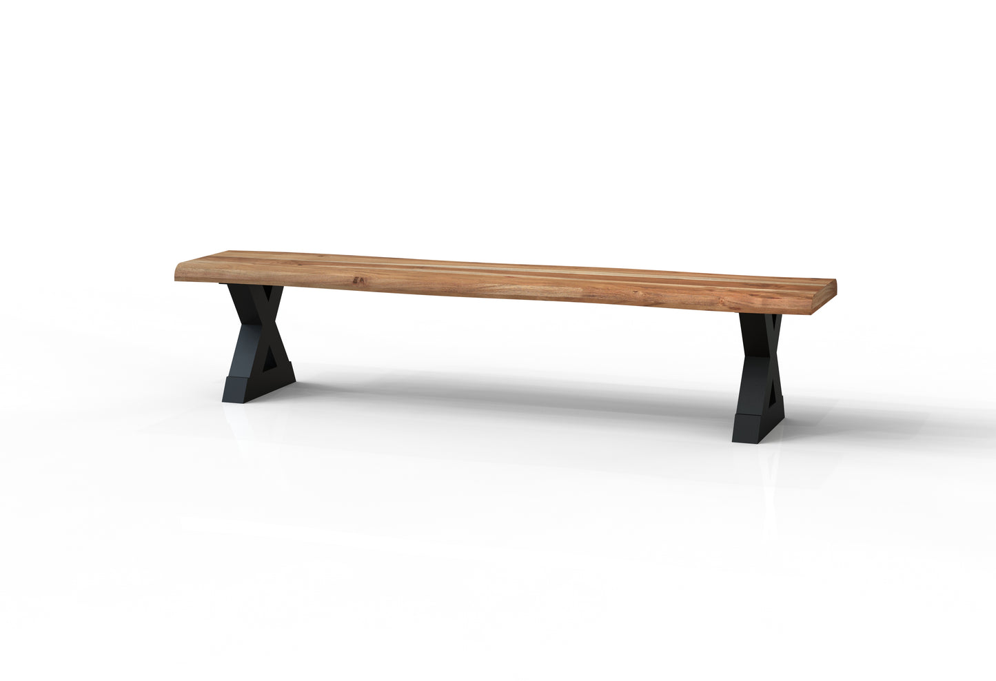 Malcolm 84" Acacia Live Edge Dining Bench - Natural