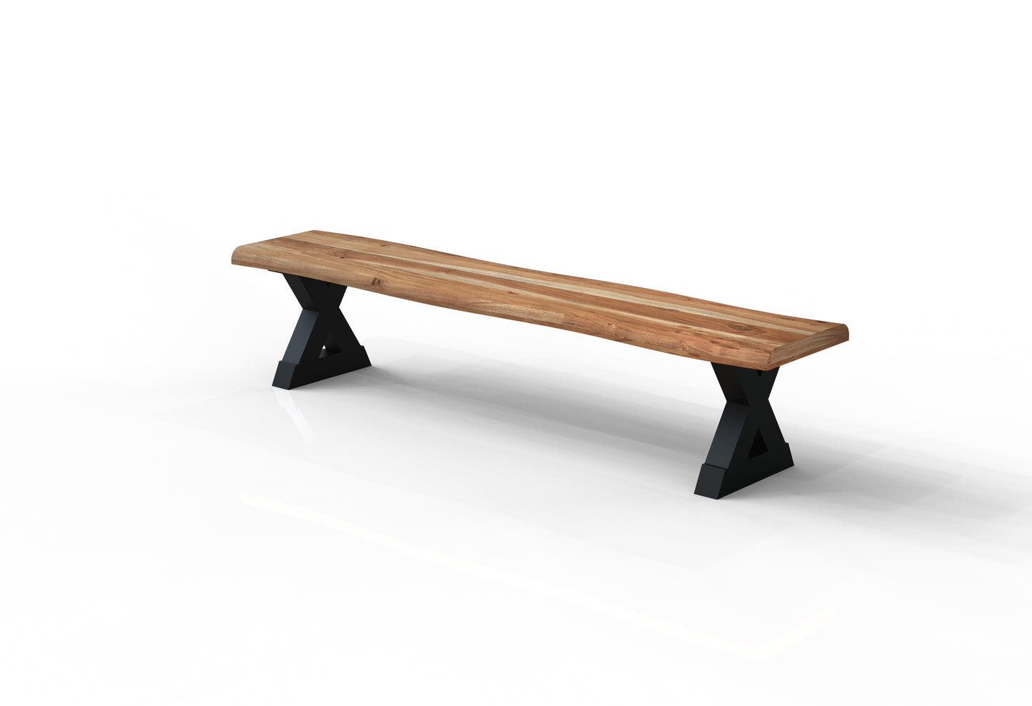 Malcolm 84" Acacia Live Edge Dining Bench - Natural