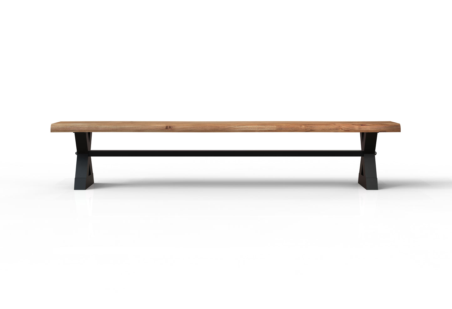 Malcolm 96" Acacia Live Edge Dining Bench - Natural