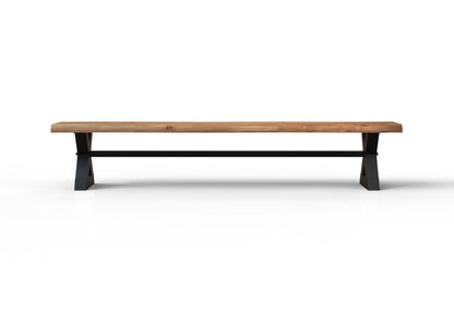 Malcolm 96" Acacia Live Edge Dining Bench - Natural