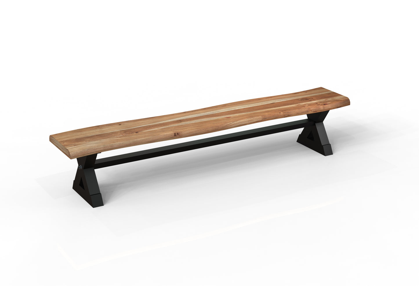 Malcolm 96" Acacia Live Edge Dining Bench - Natural