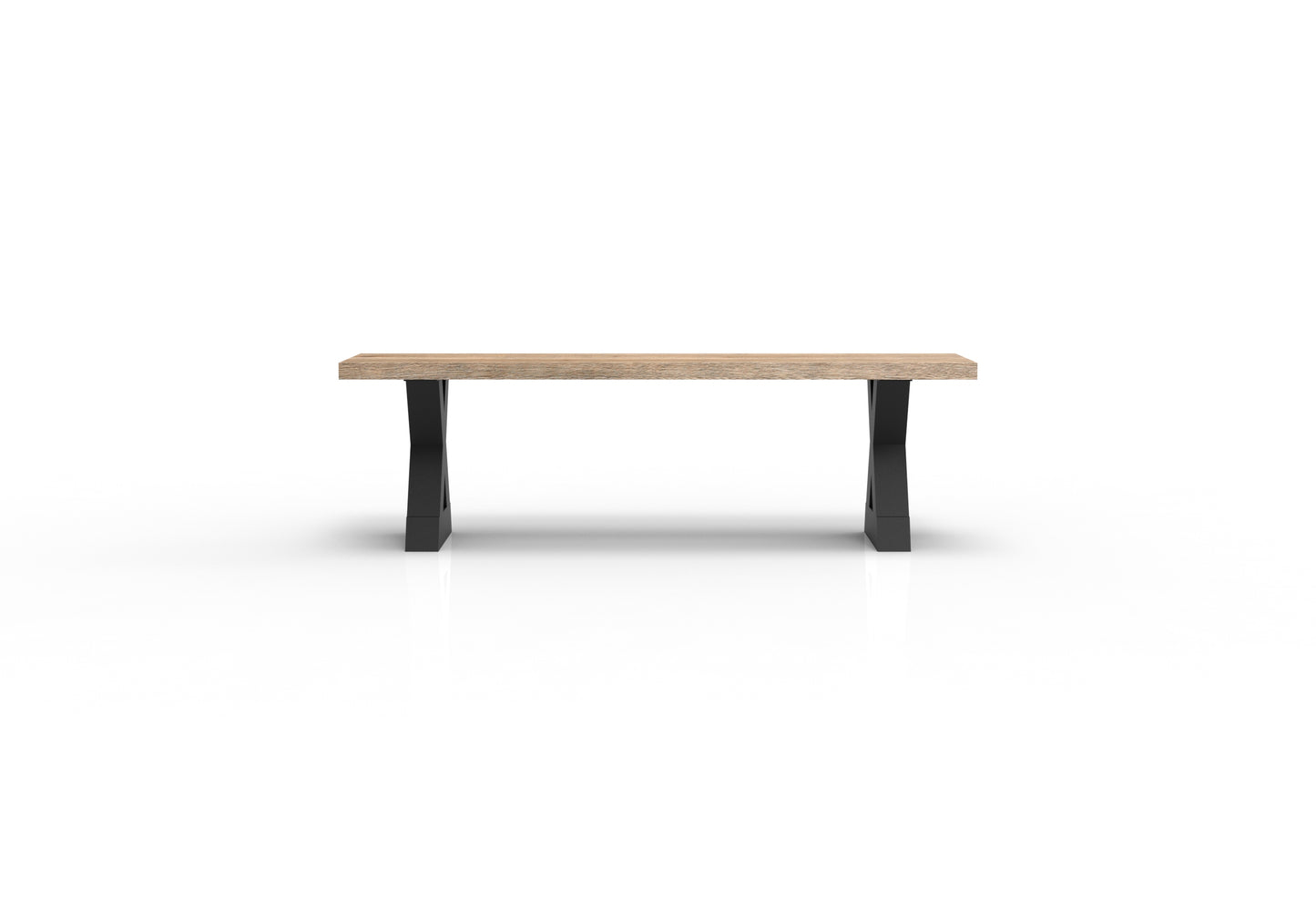 Wallace 60" Oak Dining Bench - Sandblasted Natural