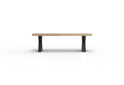 Wallace 60" Oak Dining Bench - Sandblasted Natural