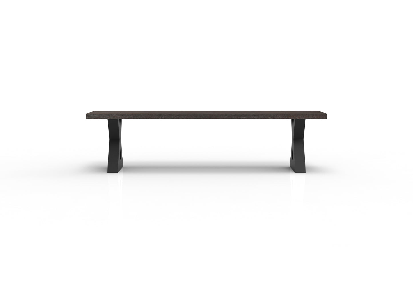Wallace 72" Oak Dining Bench - Sandblasted Black