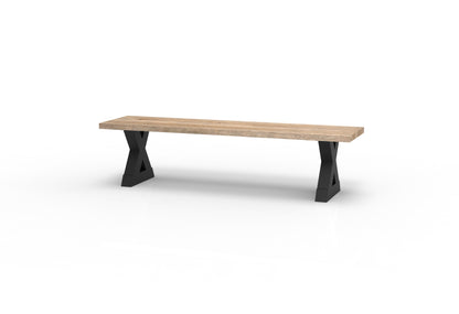Wallace 72" Oak Dining Bench - Sandblasted Natural