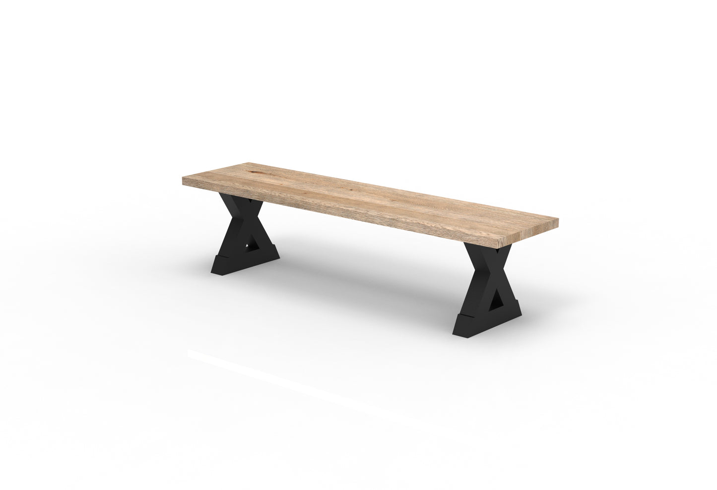 Wallace 72" Oak Dining Bench - Sandblasted Natural