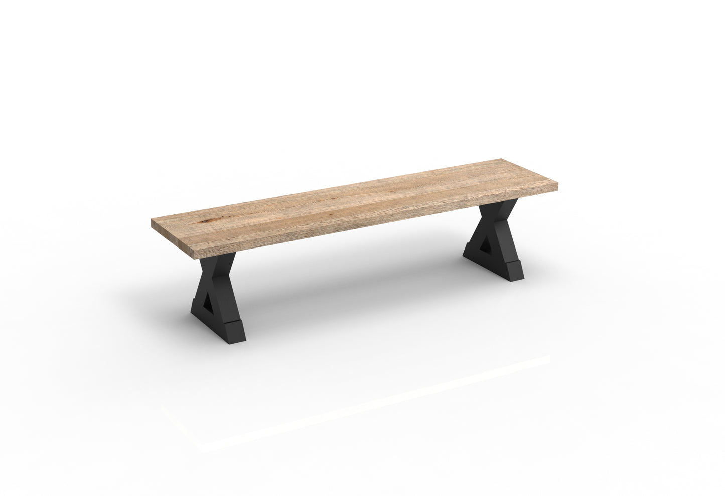 Wallace 72" Oak Dining Bench - Sandblasted Natural