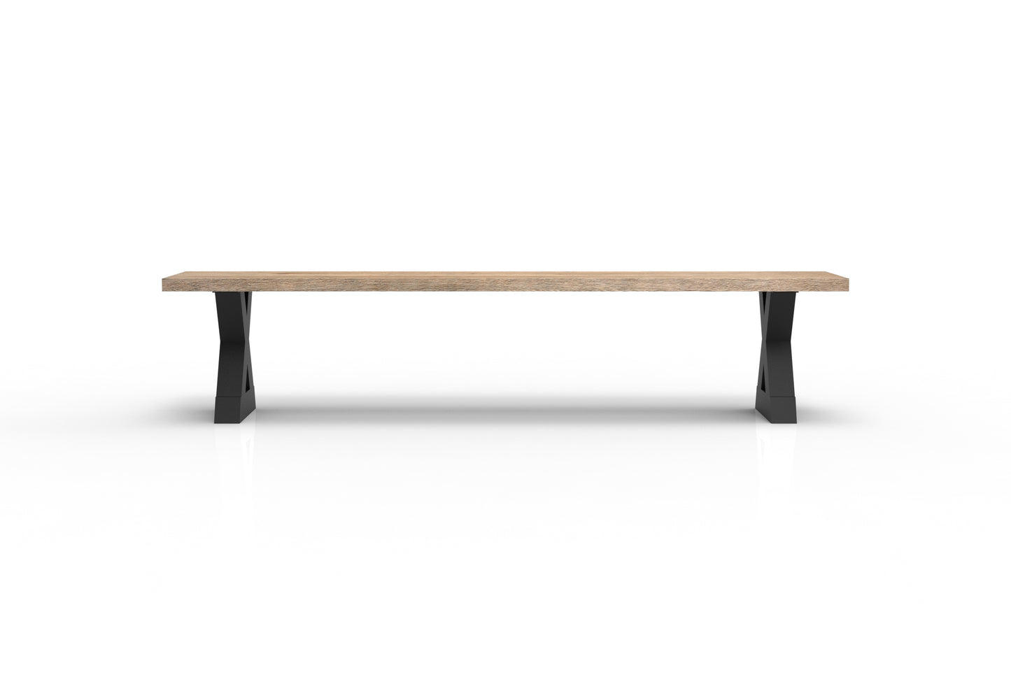 Wallace 84" Oak Dining Bench - Sandblasted Natural