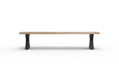 Wallace 84" Oak Dining Bench - Sandblasted Natural