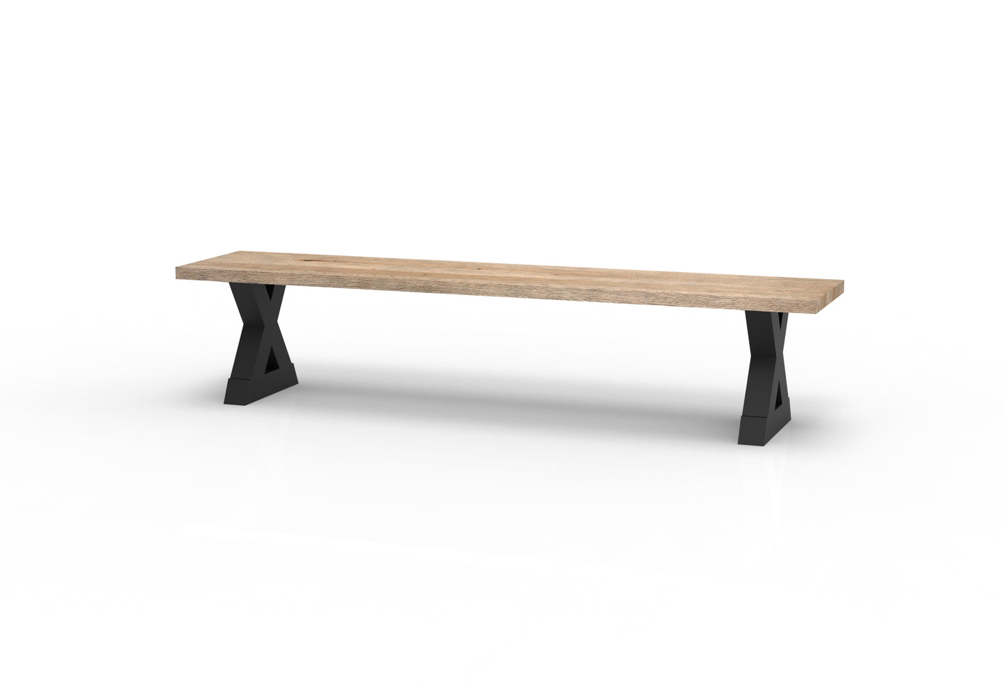 Wallace 84" Oak Dining Bench - Sandblasted Natural
