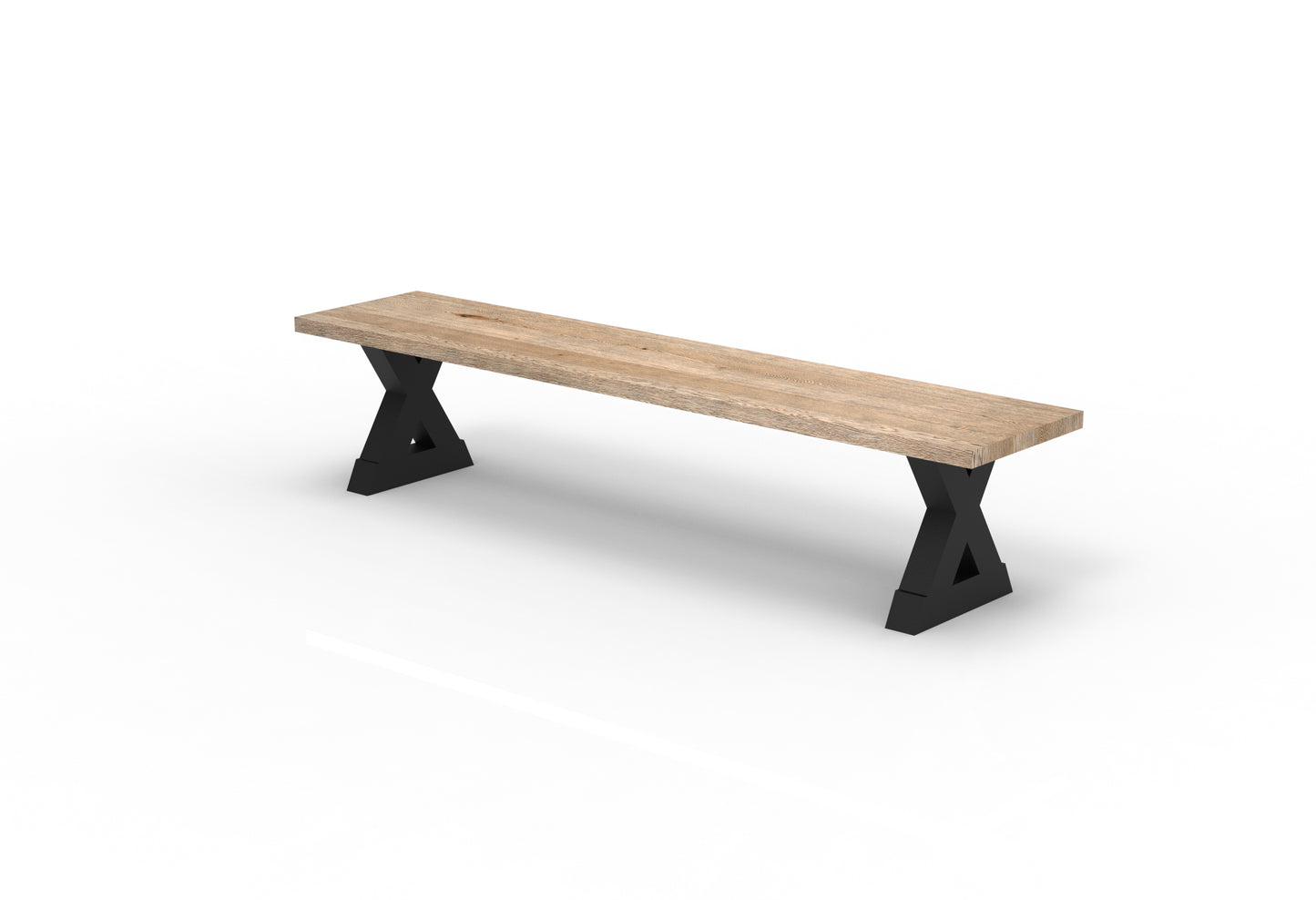 Wallace 84" Oak Dining Bench - Sandblasted Natural