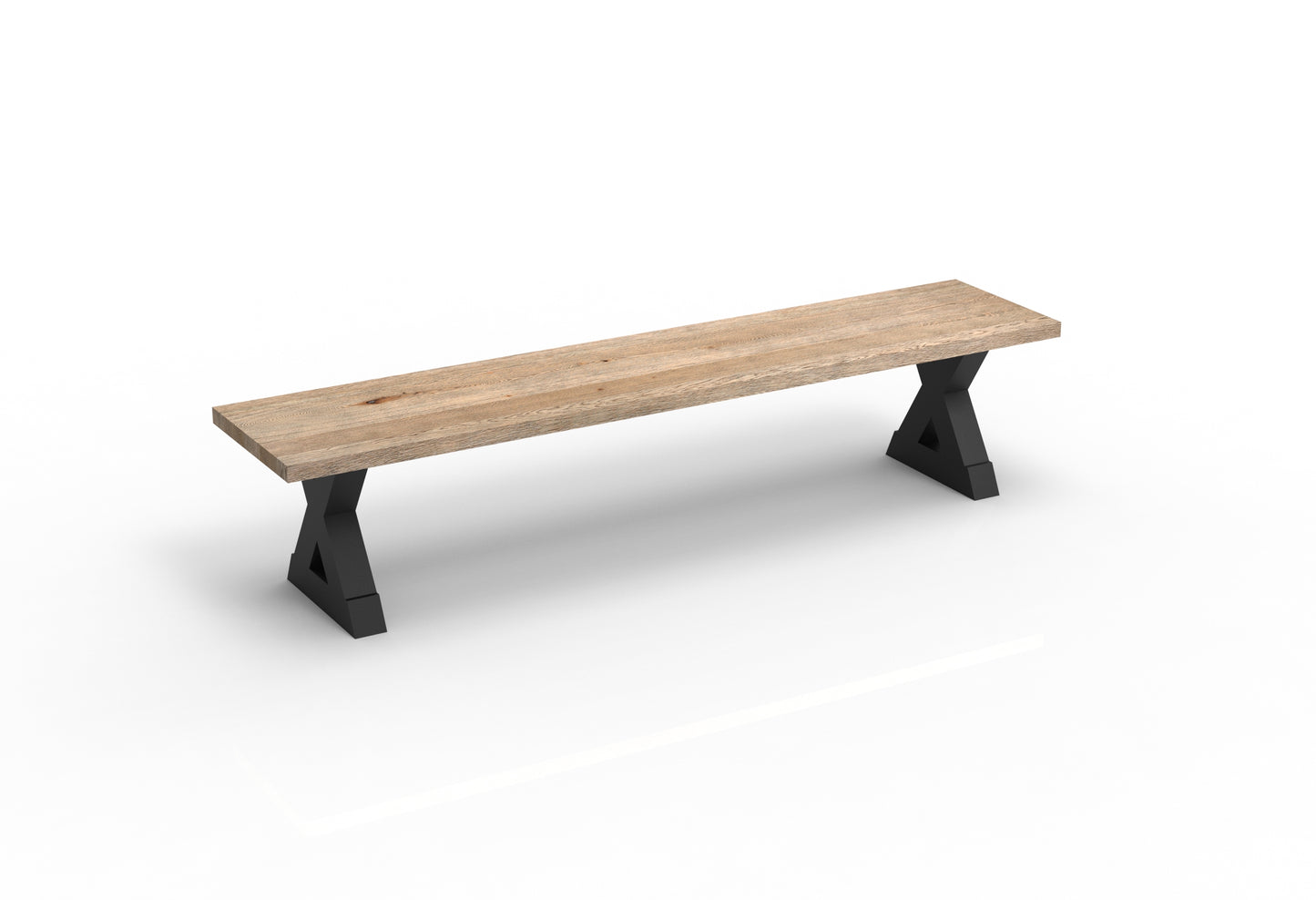Wallace 84" Oak Dining Bench - Sandblasted Natural