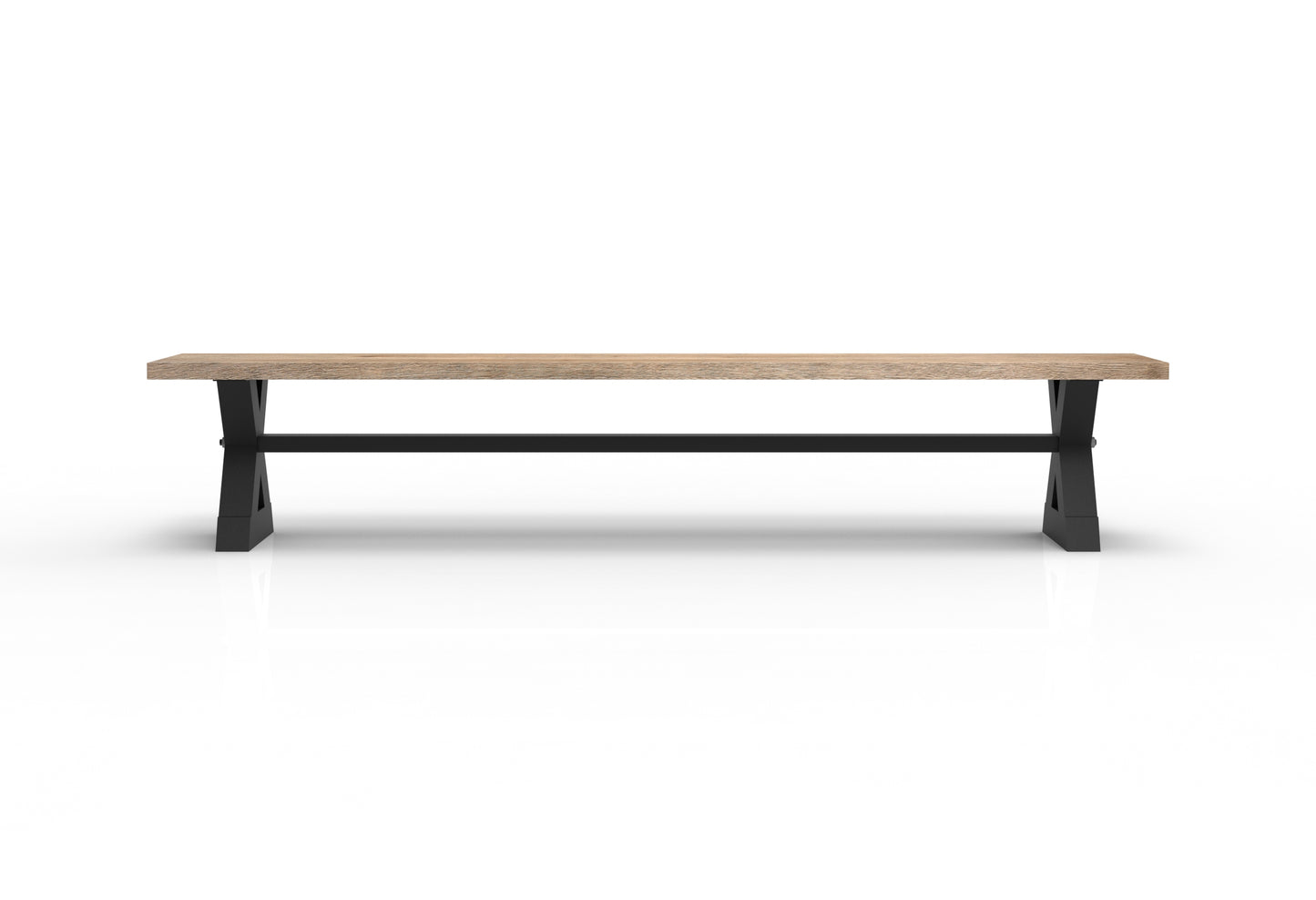 Wallace 96" Oak Dining Bench - Sandblasted Natural